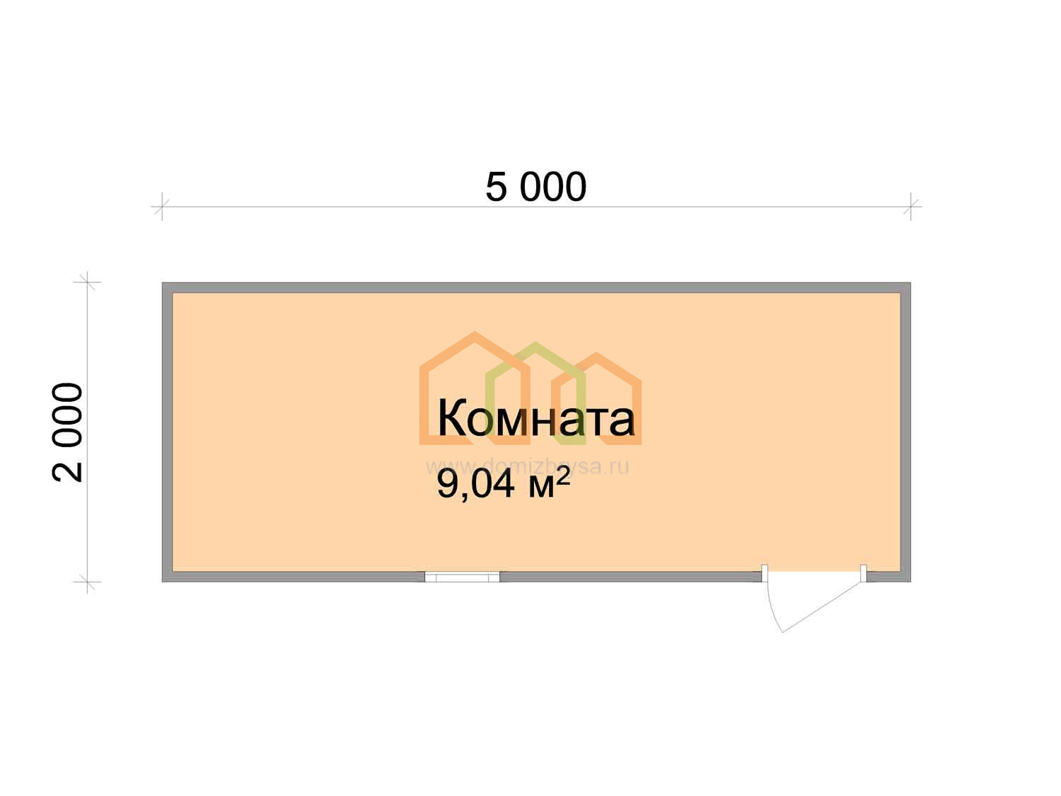 Дачная бытовка эконом (без отделки) Фотиния 5х2 Площадь: 10 м² в готовом  виде под ключ в Керчи и области